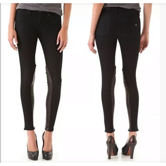 NWOT Rag & Bone Jodhpur Lambskin Detail Skinny Jeans 28 - Picture 1 of 11